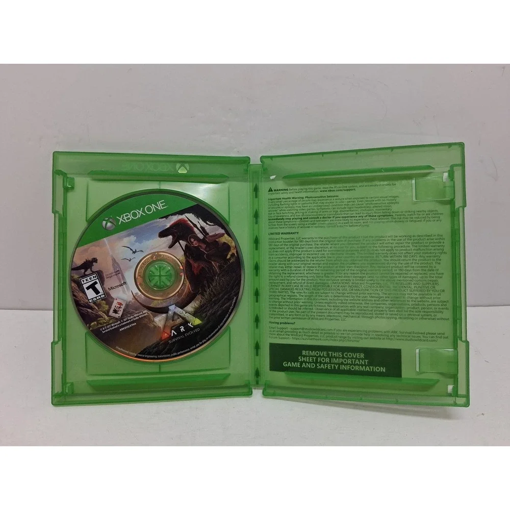 Ark Survival Evolved Xbox One Video Game Microsoft Studio Wildcard 2017 Disc